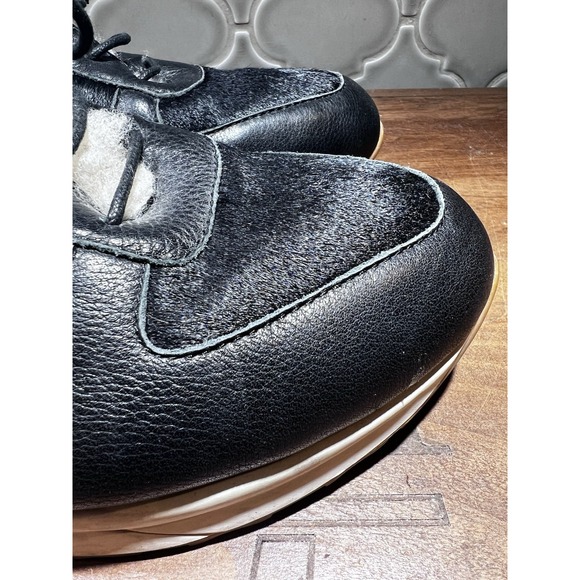 Australian Luxe Collective Sneakers Shoes Size 9 Black Pony Skin Shearling Black - Picture 2 of 13